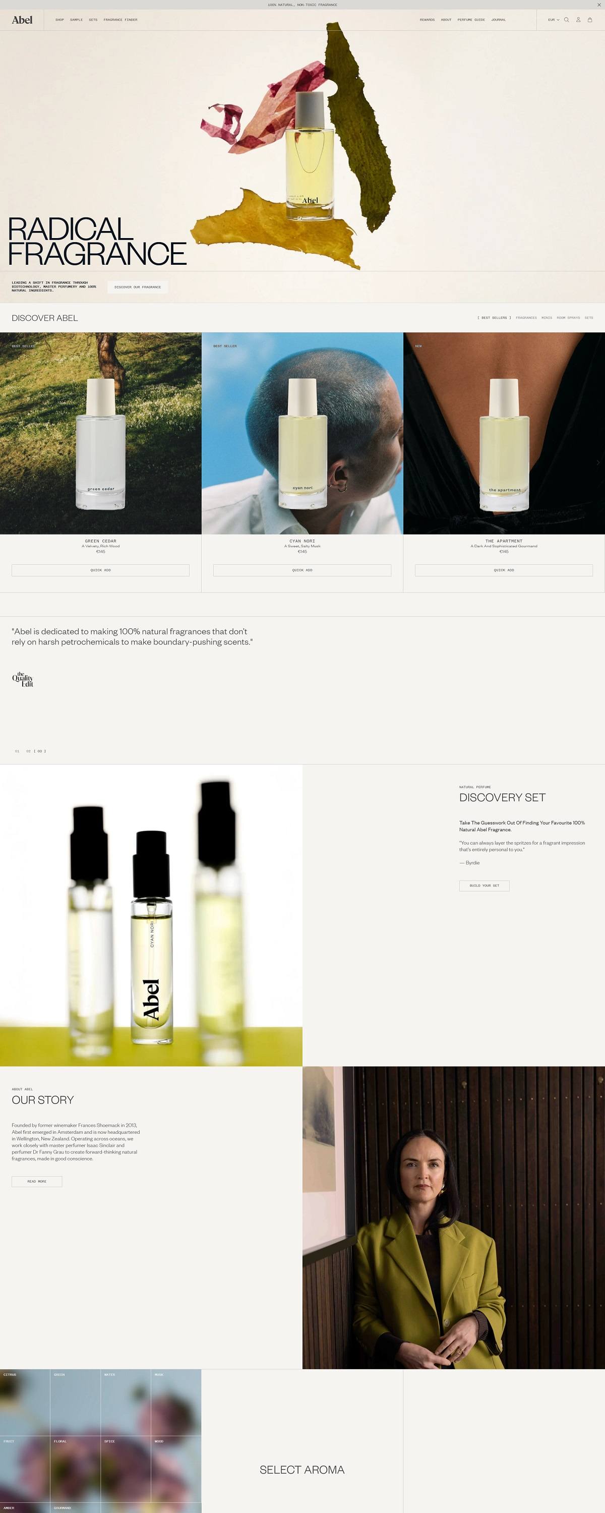 eCommerce website: Abel