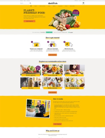 eCommerce website: Abel & Cole