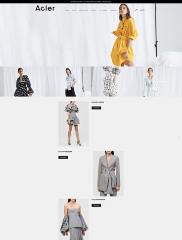eCommerce website: Acler