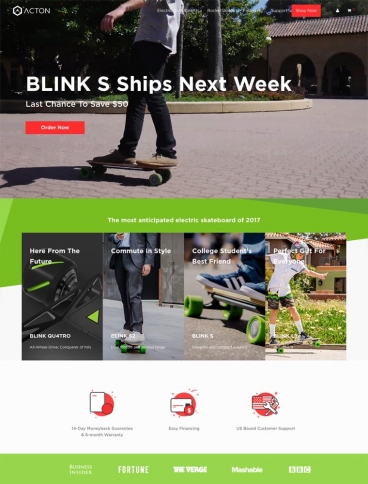 eCommerce website: ACTON