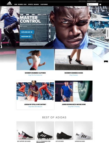 eCommerce website: Adidas UK