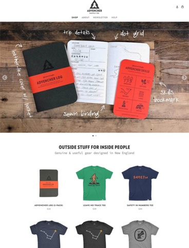 eCommerce website: Advencher Supply Co.