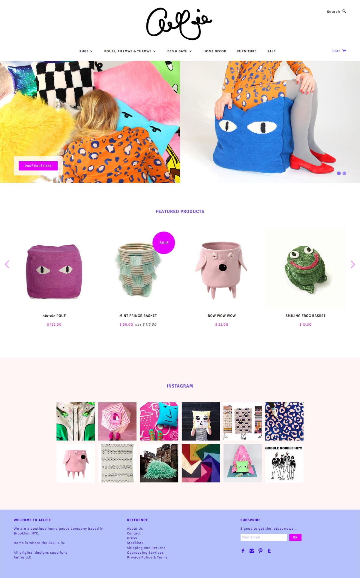 eCommerce website: Aelfie