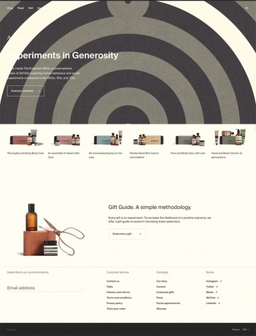 eCommerce website: Aesop