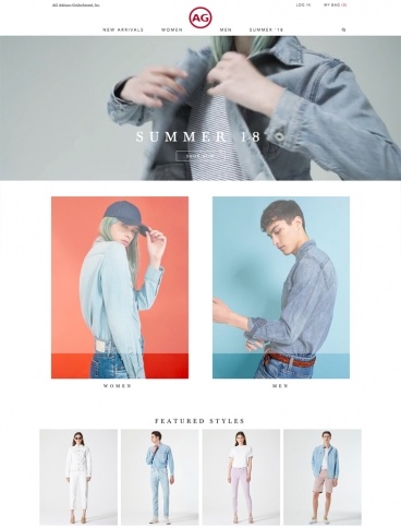 eCommerce website: AG JEANS