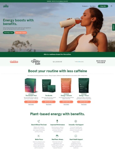 eCommerce website: Aila