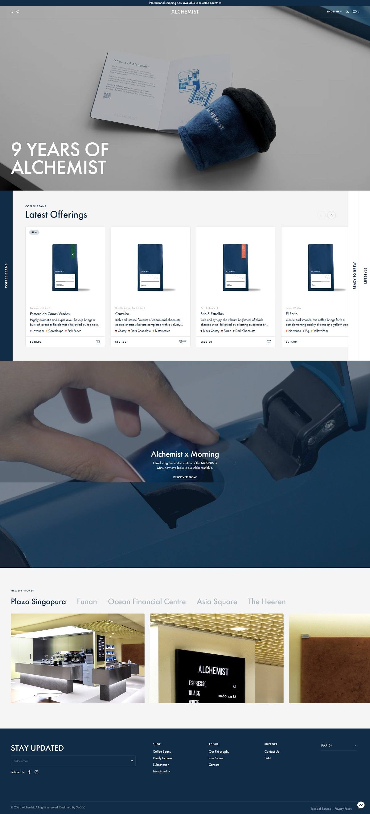 eCommerce website: Alchemist