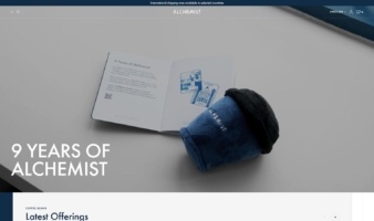 eCommerce website: Alchemist