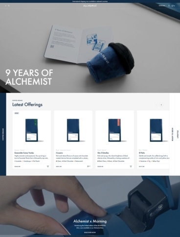 eCommerce website: Alchemist