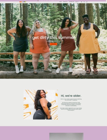 eCommerce website: Alder Apparel