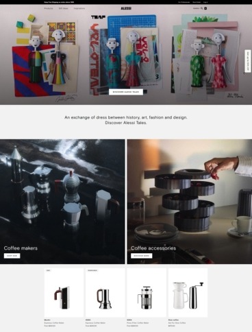 eCommerce website: ALESSI USA