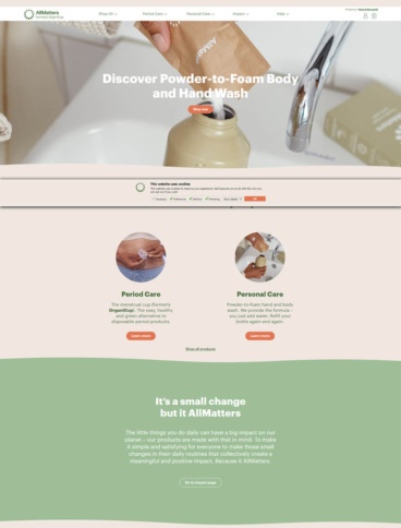 eCommerce website: AllMatters