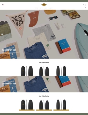 eCommerce website: Almond Surfboards