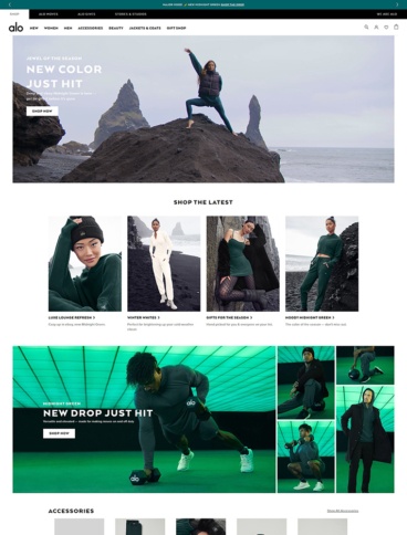 eCommerce website: Alo Yoga