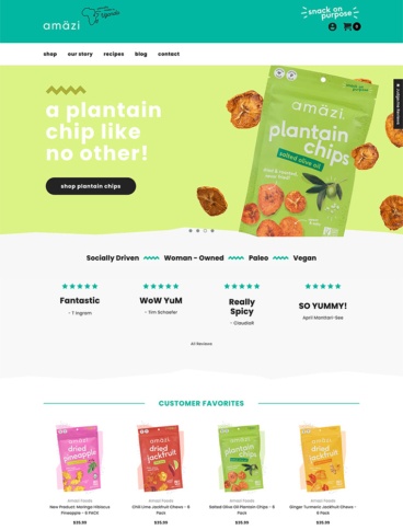 eCommerce website: Amazi Foods