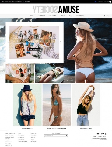 eCommerce website: Amuse Society