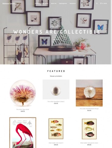eCommerce website: Animaux Speciaux