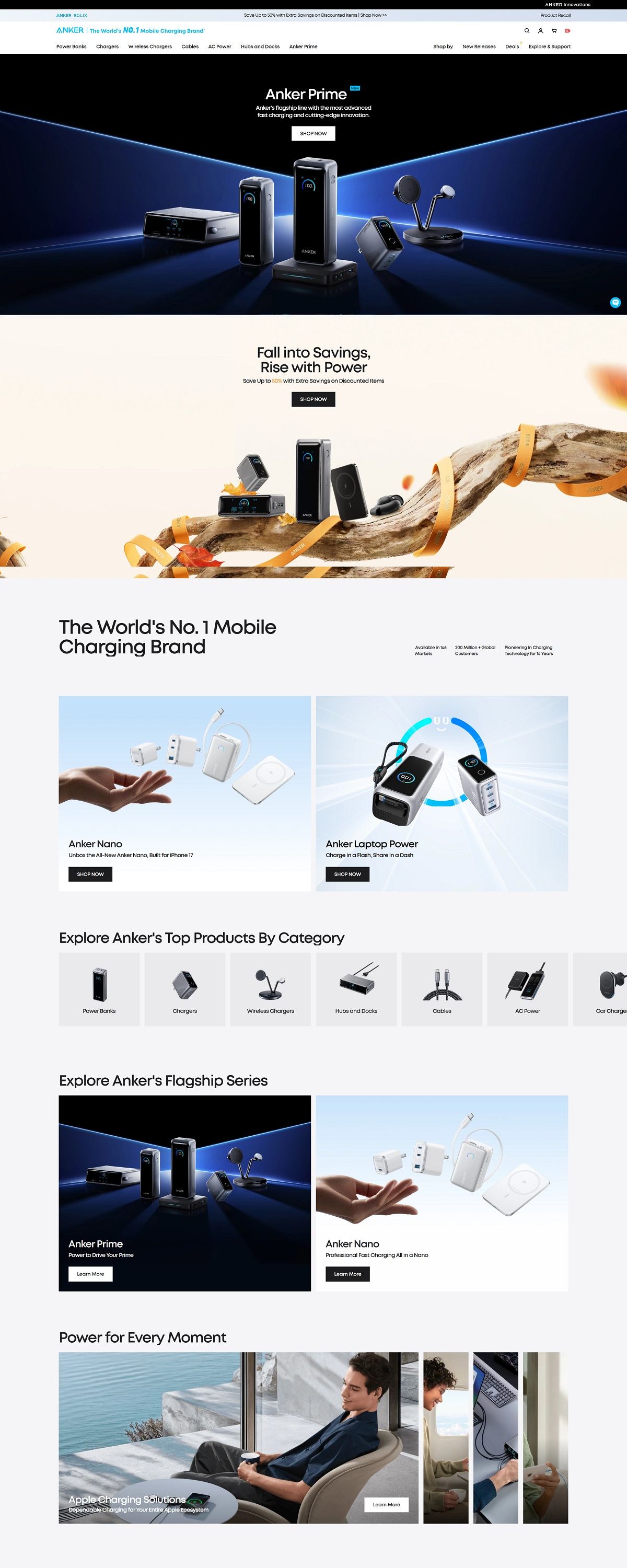 eCommerce website: Anker