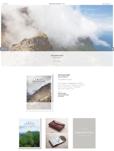 eCommerce website: Another Escape