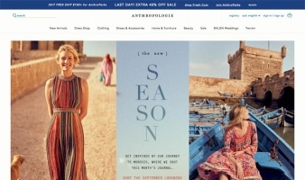 eCommerce website: Anthropologie