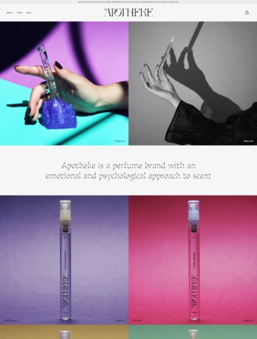 eCommerce website: Apotheke Perfume