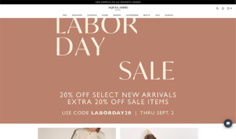 eCommerce website: Aquelarre