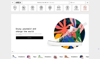 eCommerce website template: Area