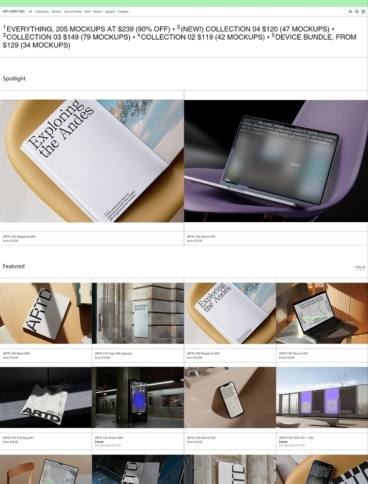 eCommerce website: Art Directed