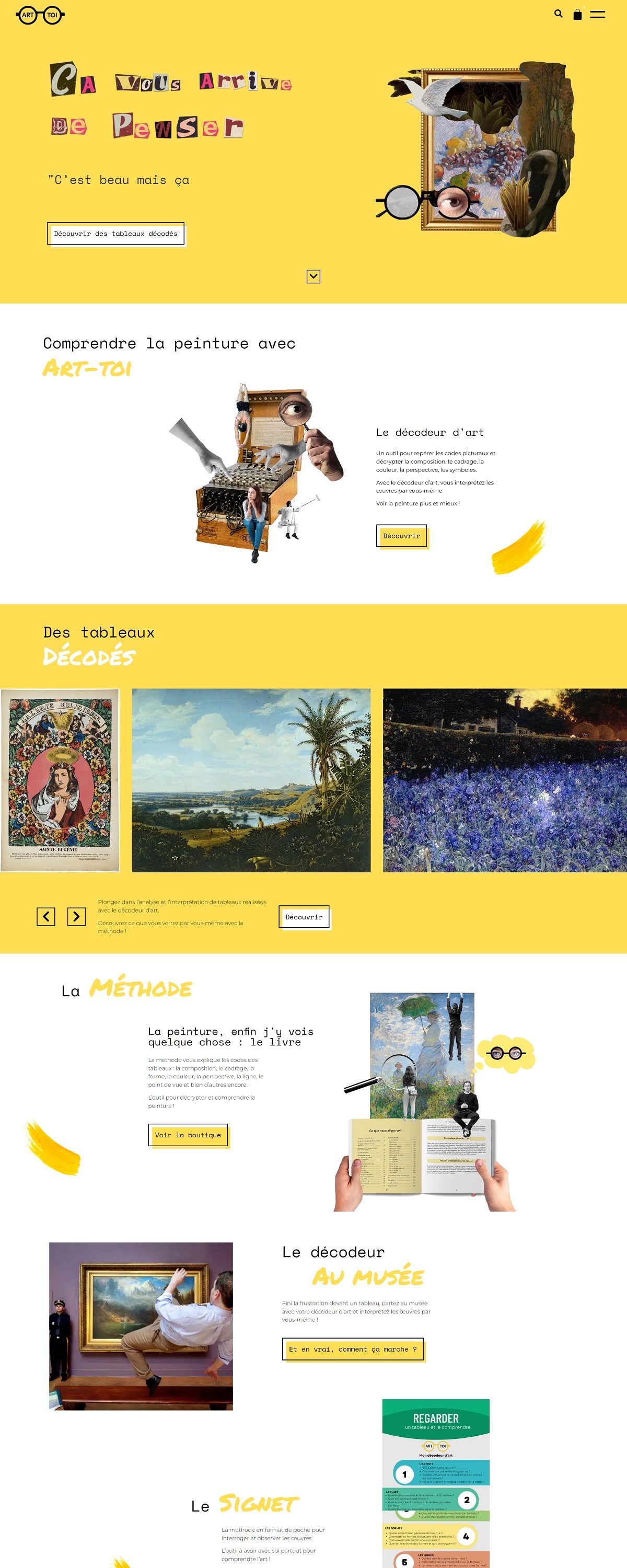 eCommerce website: Art-Toi