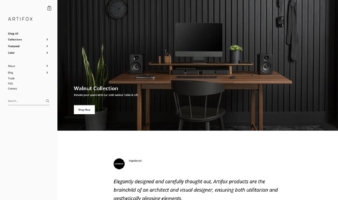 eCommerce website: ARTIFOX