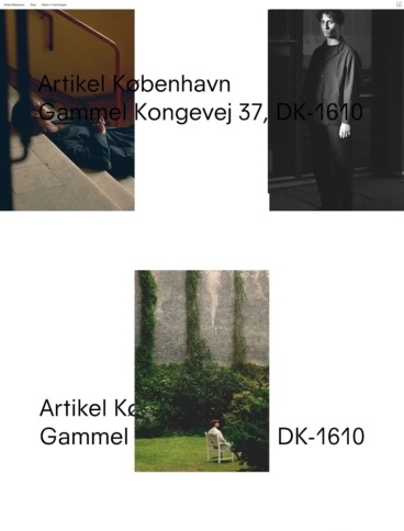 eCommerce website: Artikel København
