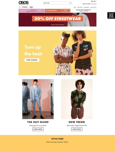eCommerce website: ASOS