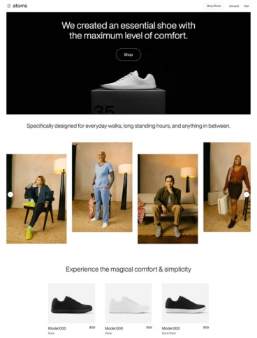 eCommerce website: Atoms