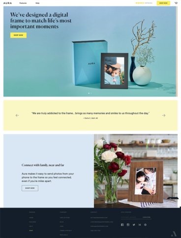 eCommerce website: Aura