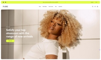 eCommerce website template: Aurora