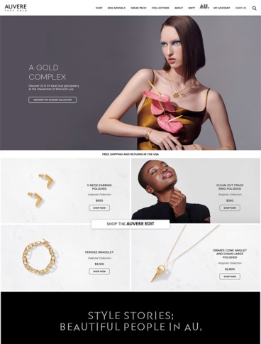 eCommerce website: Auvere