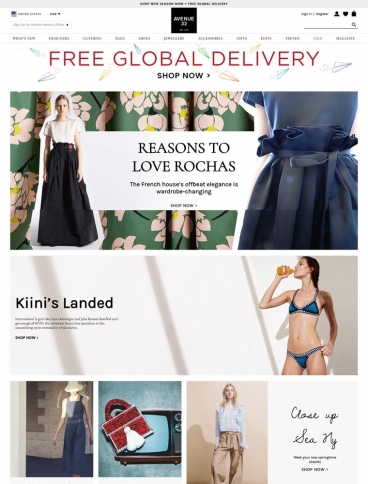 eCommerce website: Avenue 32