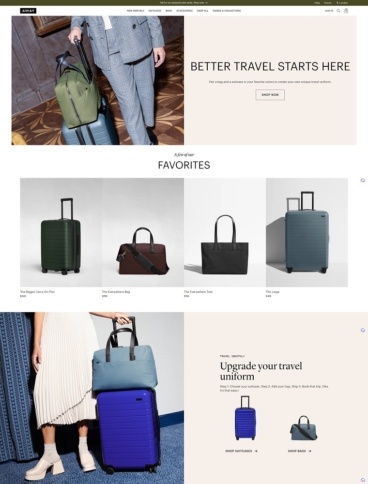 eCommerce website: Away