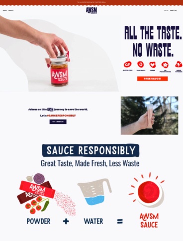 eCommerce website: AWSM Sauce
