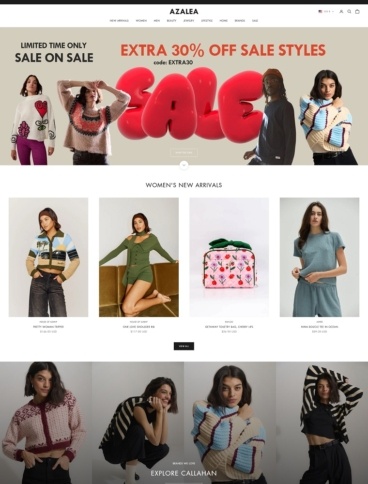 eCommerce website: Azalea Boutique