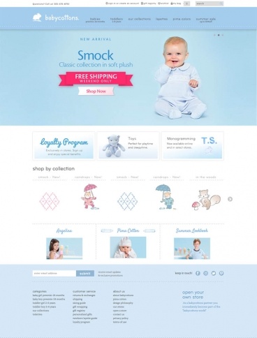 eCommerce website: babycottons