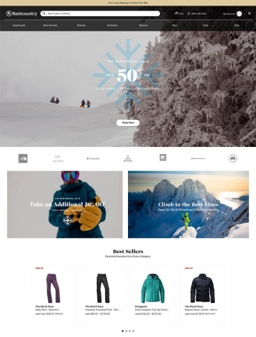 eCommerce website: Backcountry