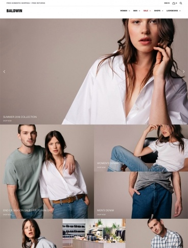 eCommerce website: BALDWIN
