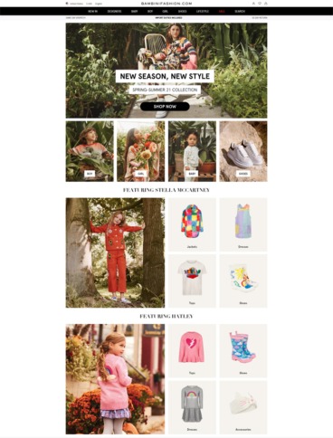 eCommerce website: BAMBINIFASHION