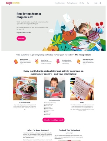 eCommerce website: Banjo Robinson