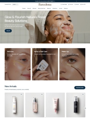 eCommerce website template: Barcelona