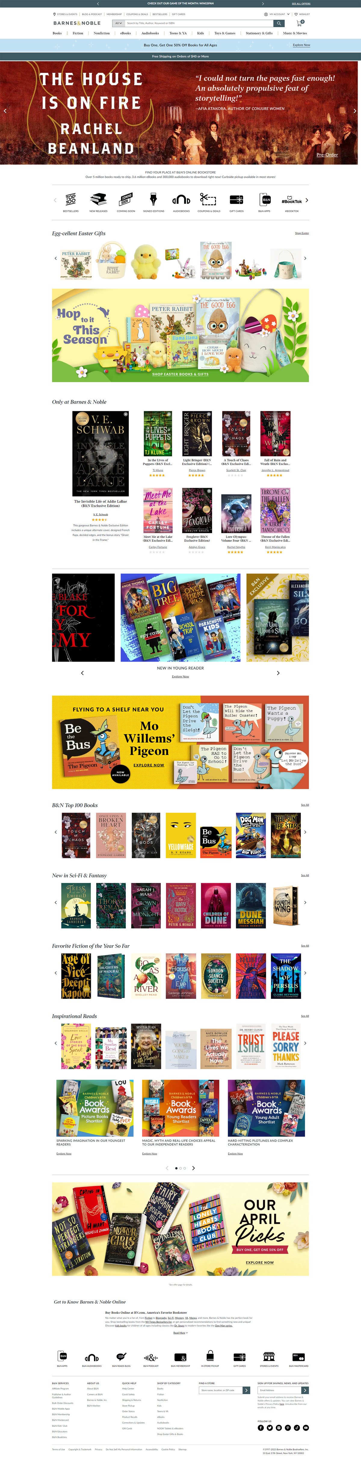 eCommerce website: Barnes & Noble