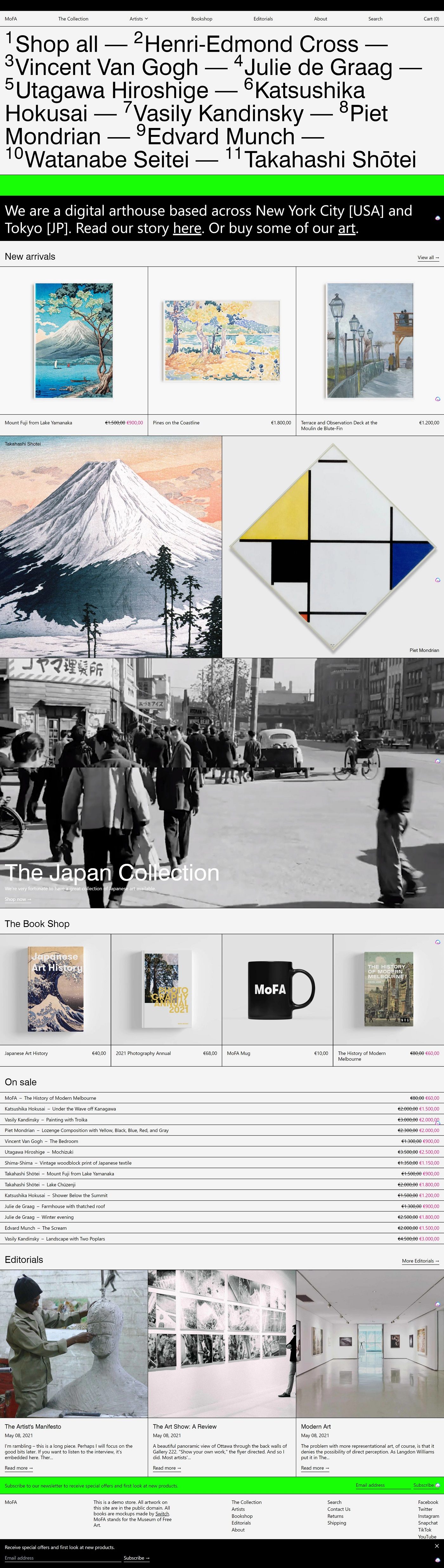 eCommerce website template: Baseline