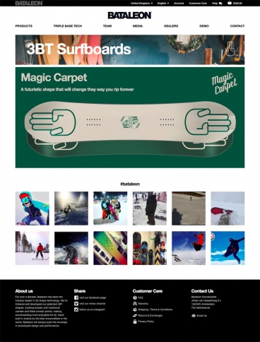 eCommerce website: Bataleon Snowboards