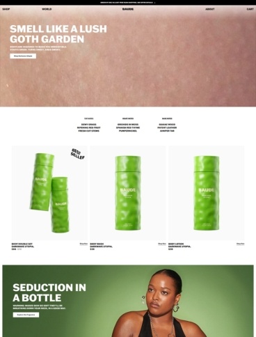 eCommerce website: Baude NY